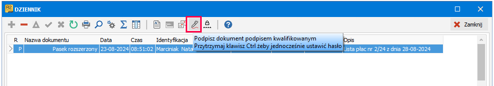 Ikona podpisu kwalifikowanego