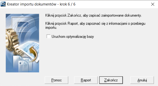 Zrzut ekranu – zakończenie eksportu