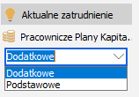 Lista rozwijana zatrudnień