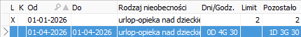 Ustawienie przedziału godzin