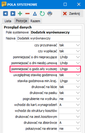 Dodatek wyrównawczy