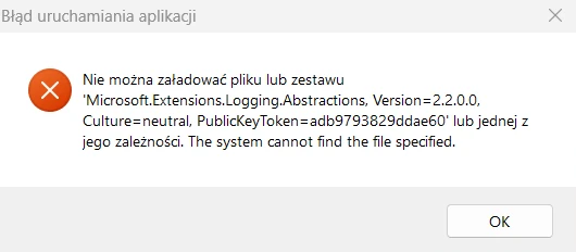Komunikat błędu