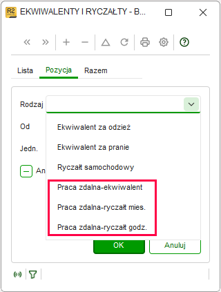 Ewidencja Ekwiwalenty i ryczałty za pracę zdalną w Nowym R2Płatnik