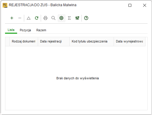 Ewidencja Rejestracja do ZUS bez zgłoszenia do ubezpieczeń w Nowym R2Płatnik