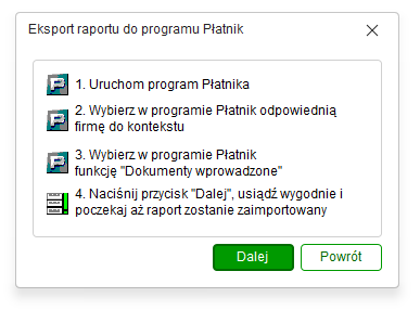 Okno z wymaganiami dotyczącymi czynności w Płatniku ZUS w Nowym R2Płatnik