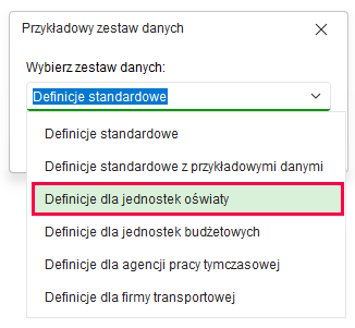 Komunikat o wgraniu przykładowego zestawu danych dla jednostek oświatowych w Nowym R2Płatnik