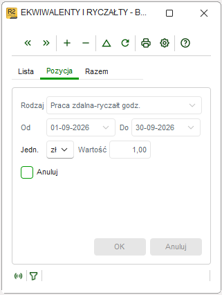 Ewidencja Ekwiwalenty i ryczałty z ryczałtem za pracę zdalną w Nowym R2Płatnik
