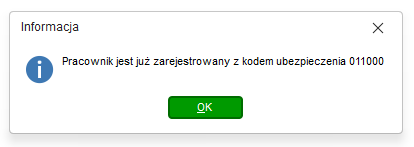 Komunikat o innym Kodzie Tytułu Ubezpieczenia przy zmianie warunków umowy w Nowym R2Płatnik
