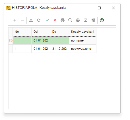 Historia zmian kosztów uzyskania przychodu w Nowym R2Płatnik