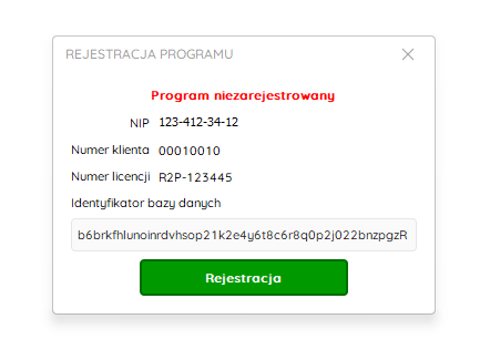 Formularz rejestracji – NIP, numer klienta, numer licencji – Nowy R2Płatnik