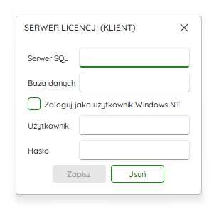 Formularz konfiguracji końcówki – Nowy R2Płatnik