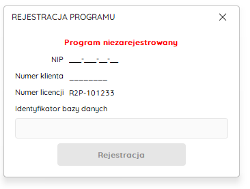 Rejestracja – dane nowy