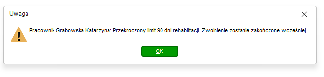 Komunikat o przekroczeniu 90 dni rehabilitacji – Nowy R2Płatnik